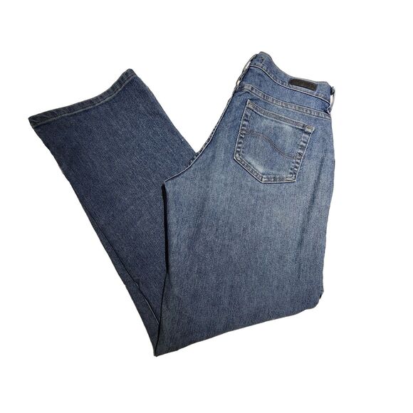 Lee Womens Relaxed Fit At The Waist Jeans Straight Leg Blue Denim Size 8 Mexico - Picture 5 of 10